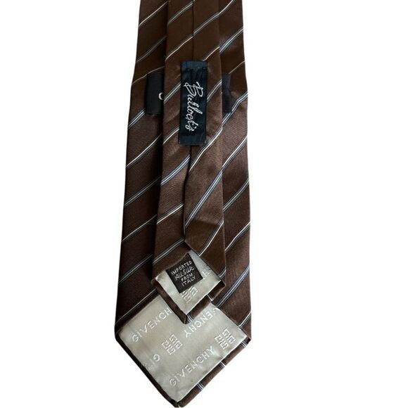 Givenchy Brown Striped Tie - Picture 3 of 5